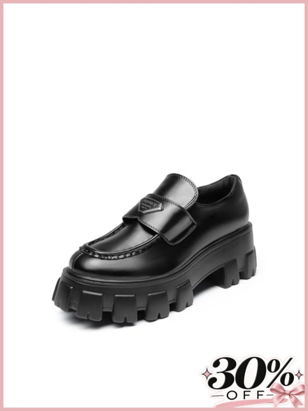 Chunky Loafers Platform Slip-On Business Casual Comfort Shoes